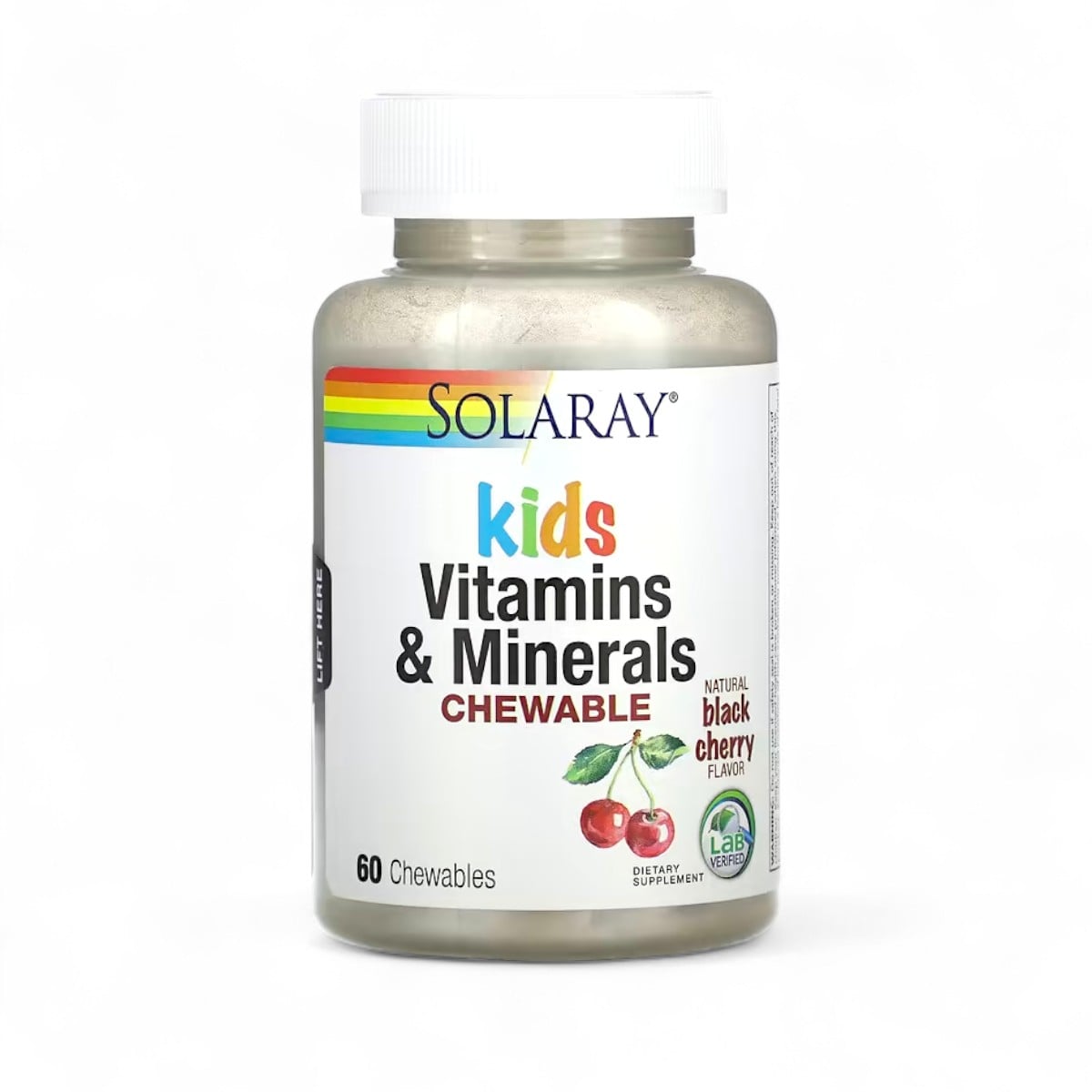 Solaray, Kids Vitamins & Minerals Chewable, Natural Black Cherry, 60 Chewables