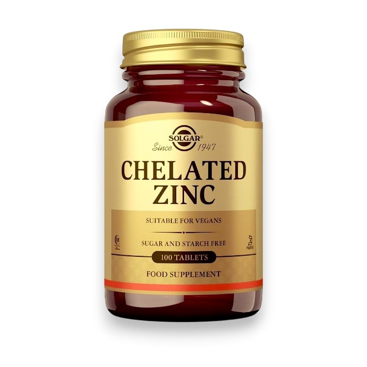 Solgar, Chelated Zinc , 100 Tablets