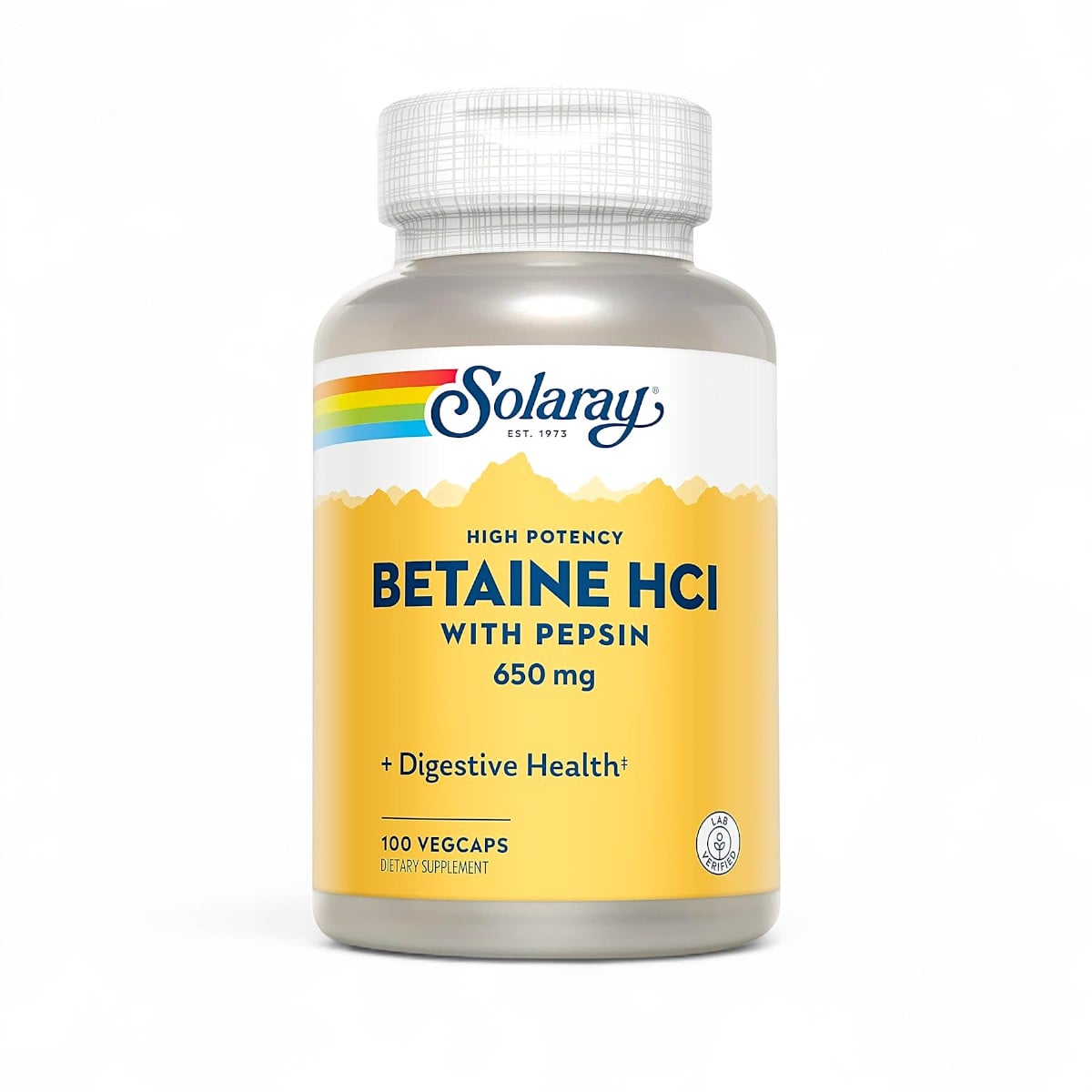 Solaray, High Potency Betaine HCl with Pepsin, 100 VegCaps