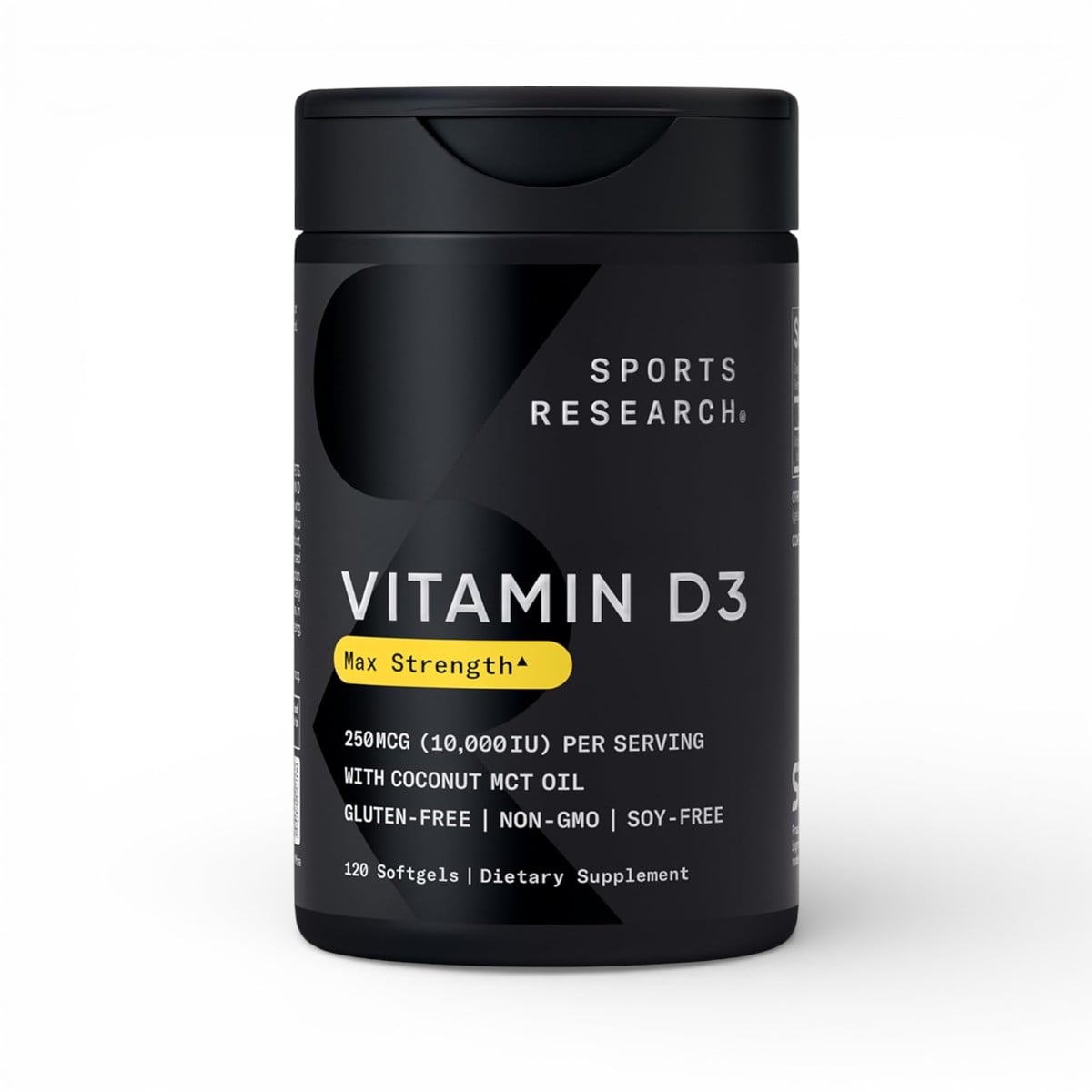 Sports Research, Vitamin D3, Max Strength, 250 mcg (10,000 IU), 120 Softgels