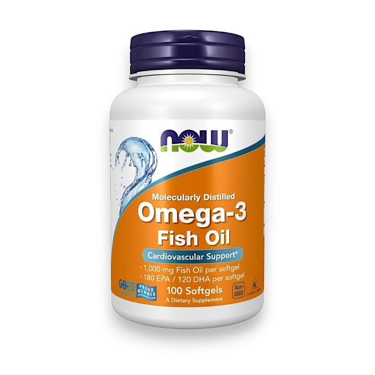 NOW Foods, Omega-3 Fish Oil, 1,000 mg, 180 EPA - 120 DHA, 100 Softgels