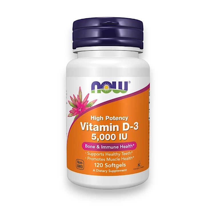 NOW Foods, Vitamin D-3, High Potency, 5,000 IU, 120 Softgels