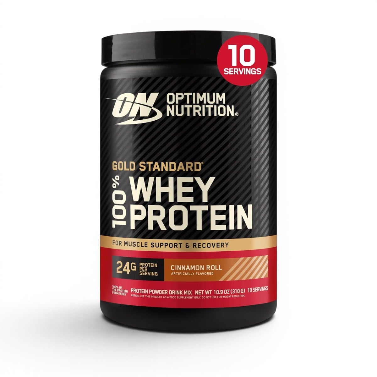 Optimum Nutrition, Gold Standard 100% Whey Protein, 310 gr, Cinnamon Roll Flavored