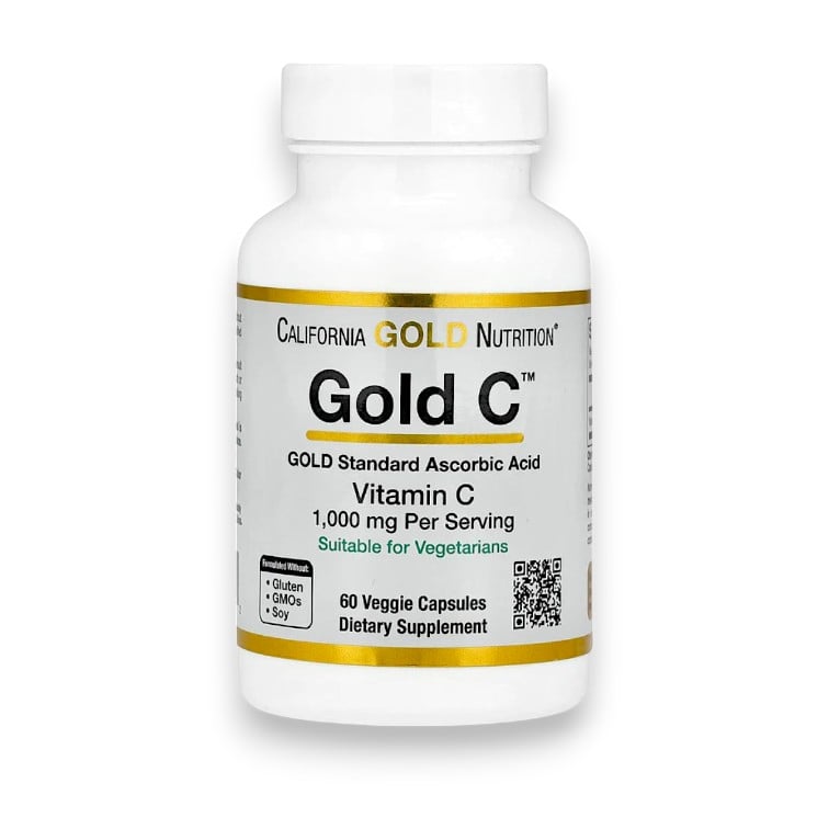 California Gold Nutrition, Gold C, USP Grade Vitamin C, 1,000 mg, 60 Veggie Capsules