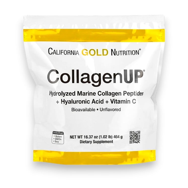 California Gold Nutrition, CollagenUP, Hydrolyzed Marine Collagen Peptides with Vitamin C, Unflavored, 16.37 oz (464 g)