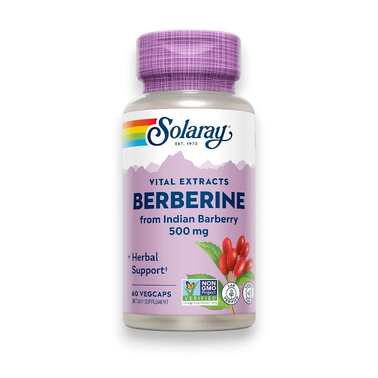 Solaray, Vital Extracts, Berberine, 500 mg, 60 VegCaps