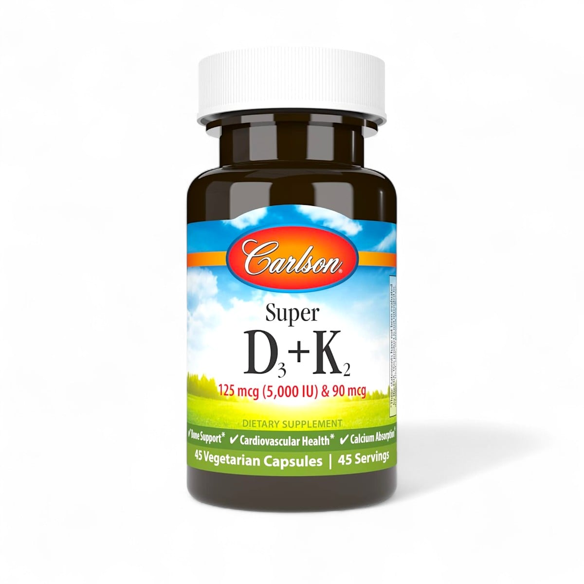 Carlson, Super D3 + K2, 45 Vegetarian Capsules