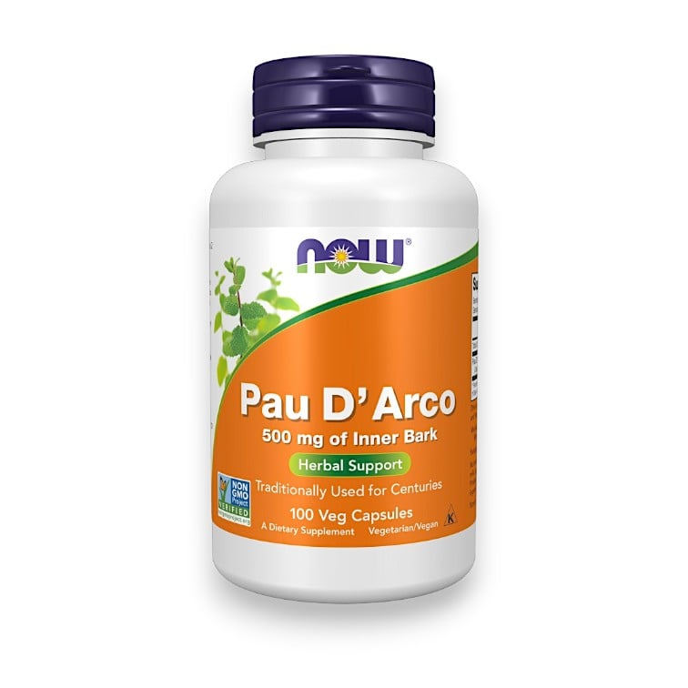 NOW Foods, Pau D'Arco, 1,000 mg, 100 Veg Capsules (500 mg per Capsule)