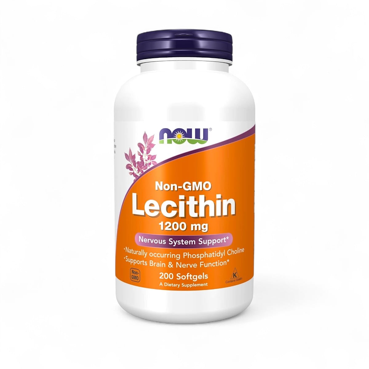 NOW Foods, Non-GMO Lecithin, 1,200 mg, 200 Softgels