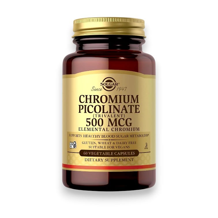 Solgar, Chromium Picolinate, 500 mcg, 60 Vegetable Capsules