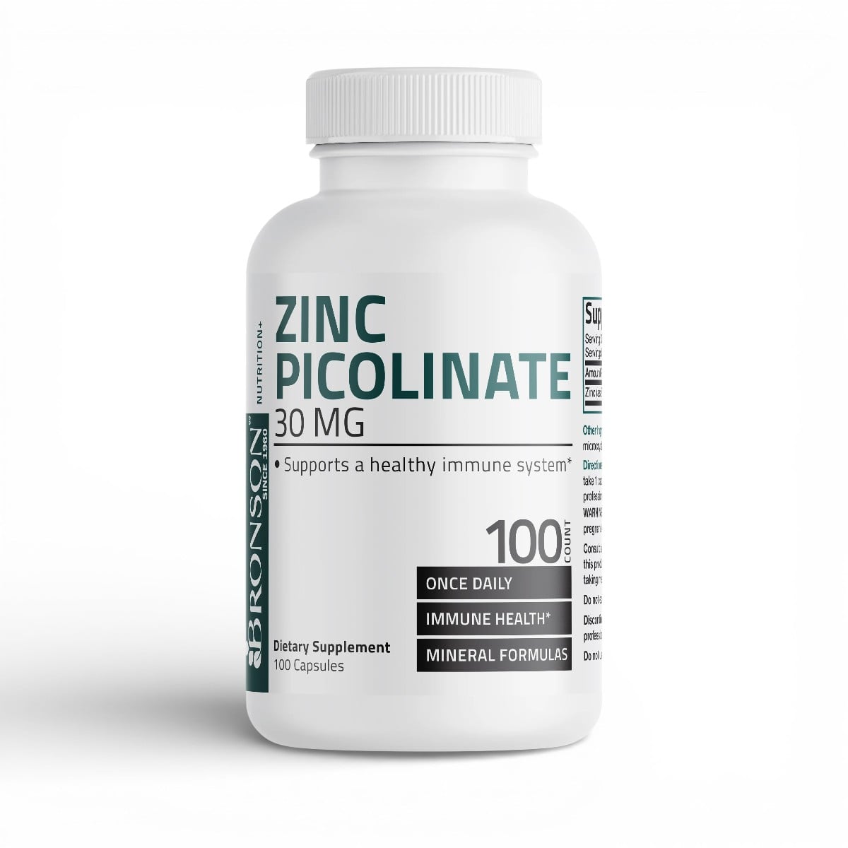Bronson, Zinc Picolinate, 30 mg, 100 Capsules