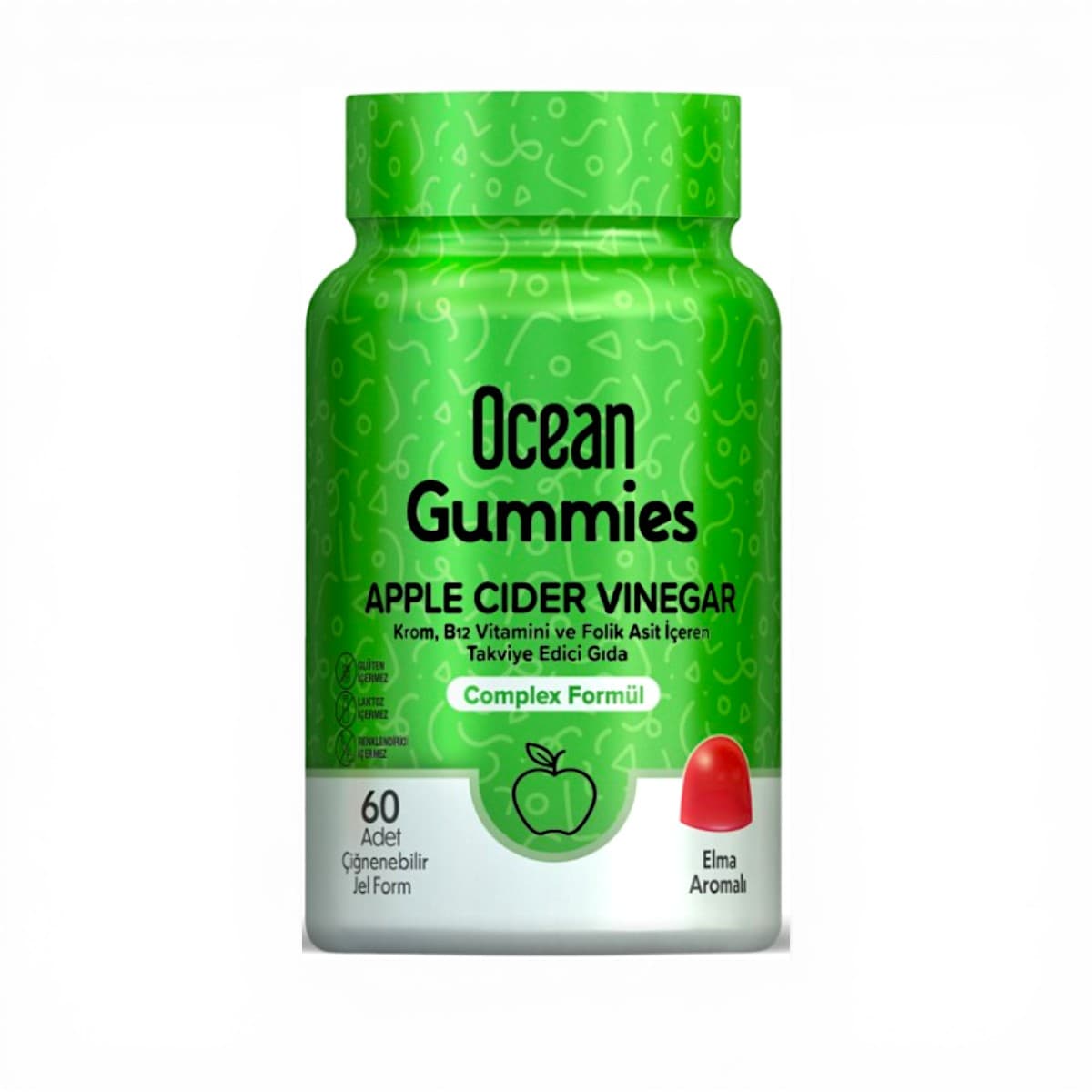 OCEAN, GUMMIES APPLE CIDER VINEGAR 60 GUM