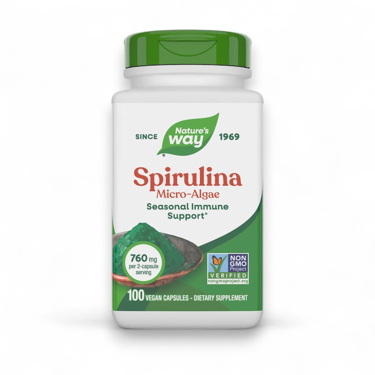 Nature's Way, Spirulina Micro-Algae, 100 Vegan Capsules