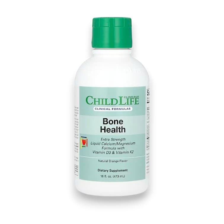 ChildLife Clinicals, Liquid Calcium/Magnesium Formula with Vitamin D3 & Vitamin K2, Extra Strength, Natural Orange, 16 fl oz (473 ml)