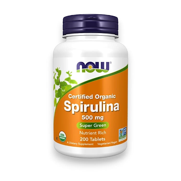 NOW Foods, Certified Organic Spirulina, 3,000 mg, 200 Tablets (500 mg Per Tablet)