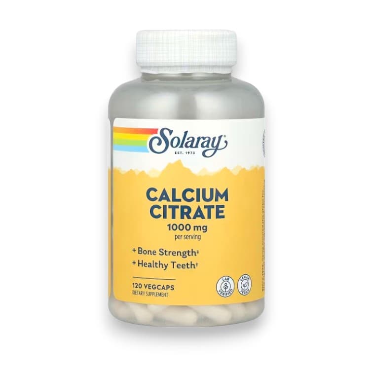 Solaray, Calcium Citrate, 1,000 mg, 120 VegCaps (250 mg per Capsule)