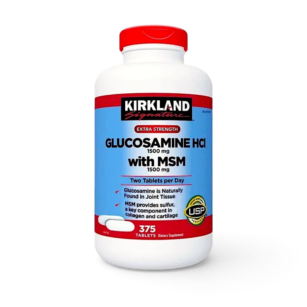 KIRKLAND, Glucosamine HCI with MSM, 1500 mg, 375 tablets