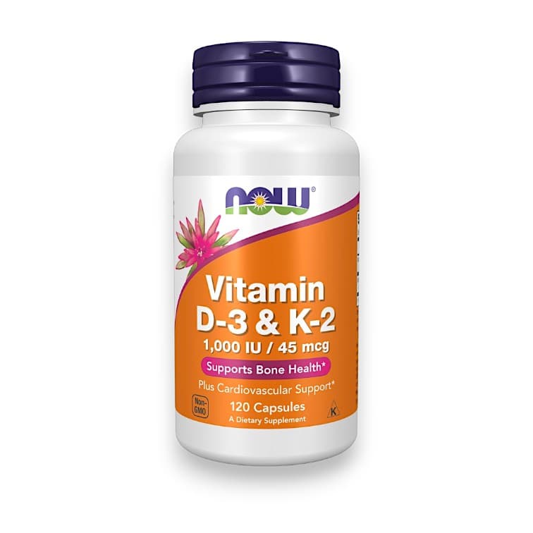 NOW Foods, Vitamin D-3 & K-2, 120 Veg Capsules