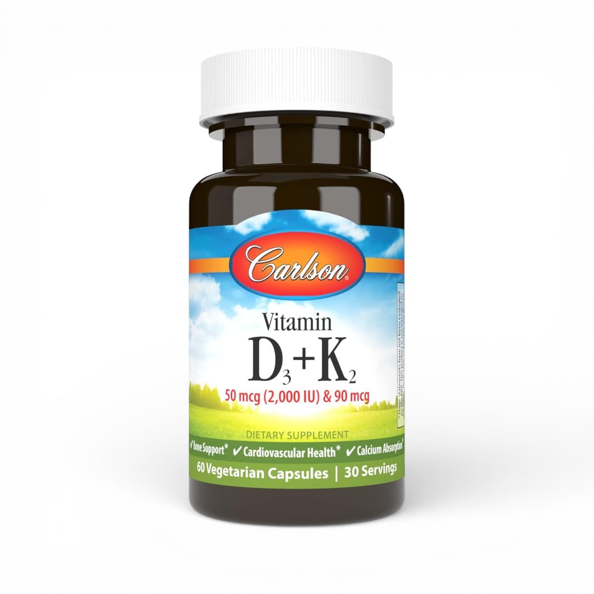 Carlson, D3+K2 2,000, 60 VegCaps