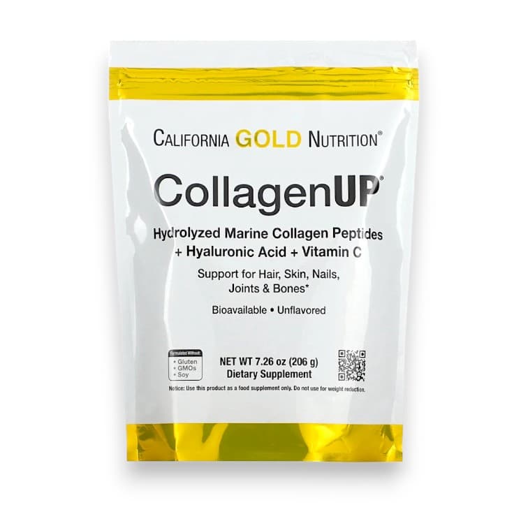 California Gold Nutrition, CollagenUP, Hydrolyzed Marine Collagen Peptides with Vitamin C, Unflavored, 7.26 oz (206 g)
