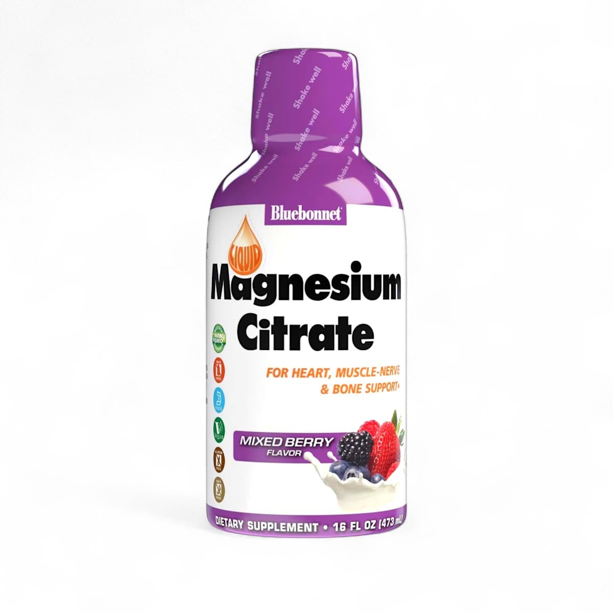 Bluebonnet Nutrition, Liquid Magnesium Citrate, Mixed Berry, 16 fl oz (473 ml)