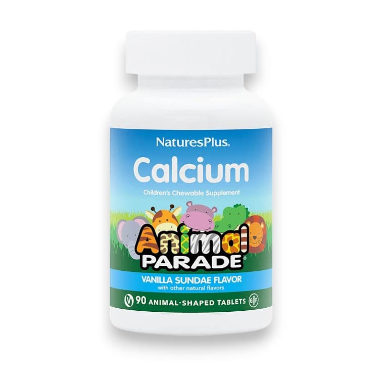 NaturesPlus, Animal Parade, Calcium, Children's Chewable Supplement, Vanilla Sundae, 90 Animal-Shaped Tablets