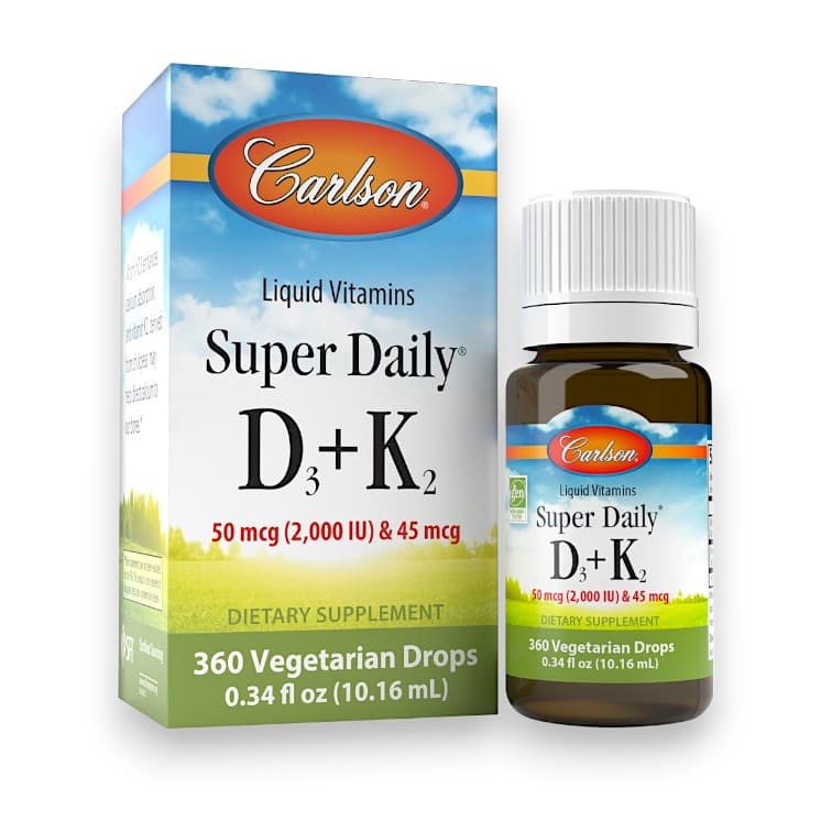 Carlson, Super Daily® D3 + K2, 0.34 fl oz (10.16 ml)