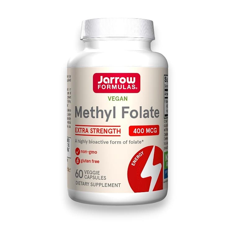 Jarrow Formulas, Vegan Methyl Folate, Extra Strength, 400 mcg, 60 Veggie Capsules