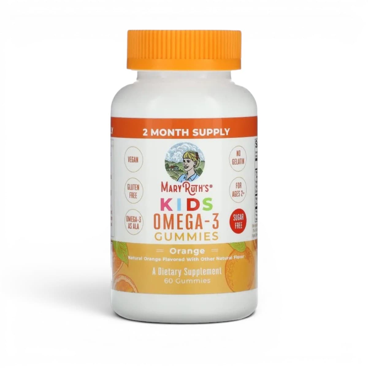 MaryRuth's, Kids Omega-3 Gummies, Ages 4+, Orange, 60 Gummies