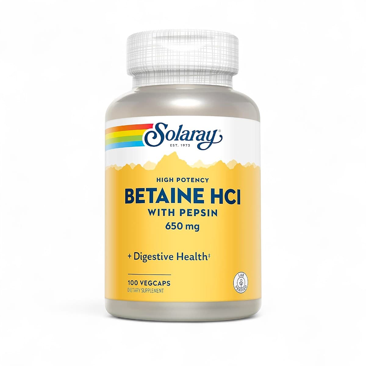 Solaray, High Potency Betaine HCl with Pepsin, 100 VegCaps