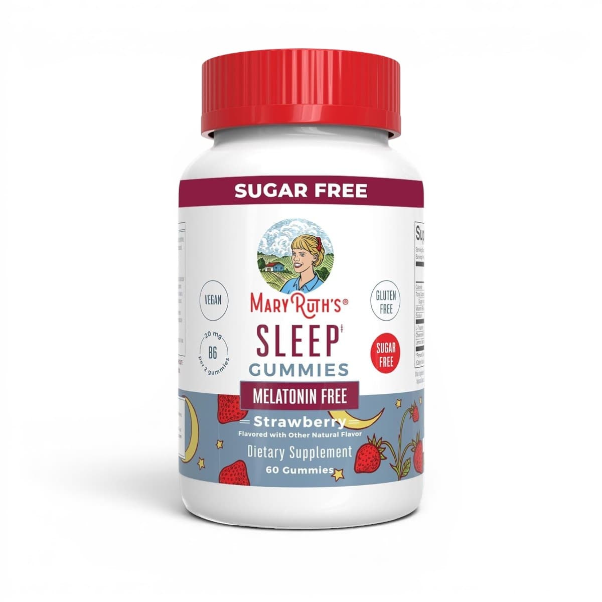 MaryRuth's, Sleep Gummies, Melatonin Free, Strawberry, 60 Gummies