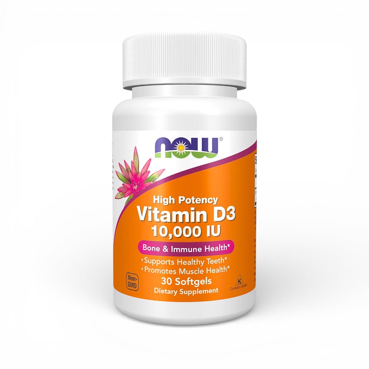 NOW Foods, Vitamin D-3, High Potency, 10,000 IU, 30 Softgels