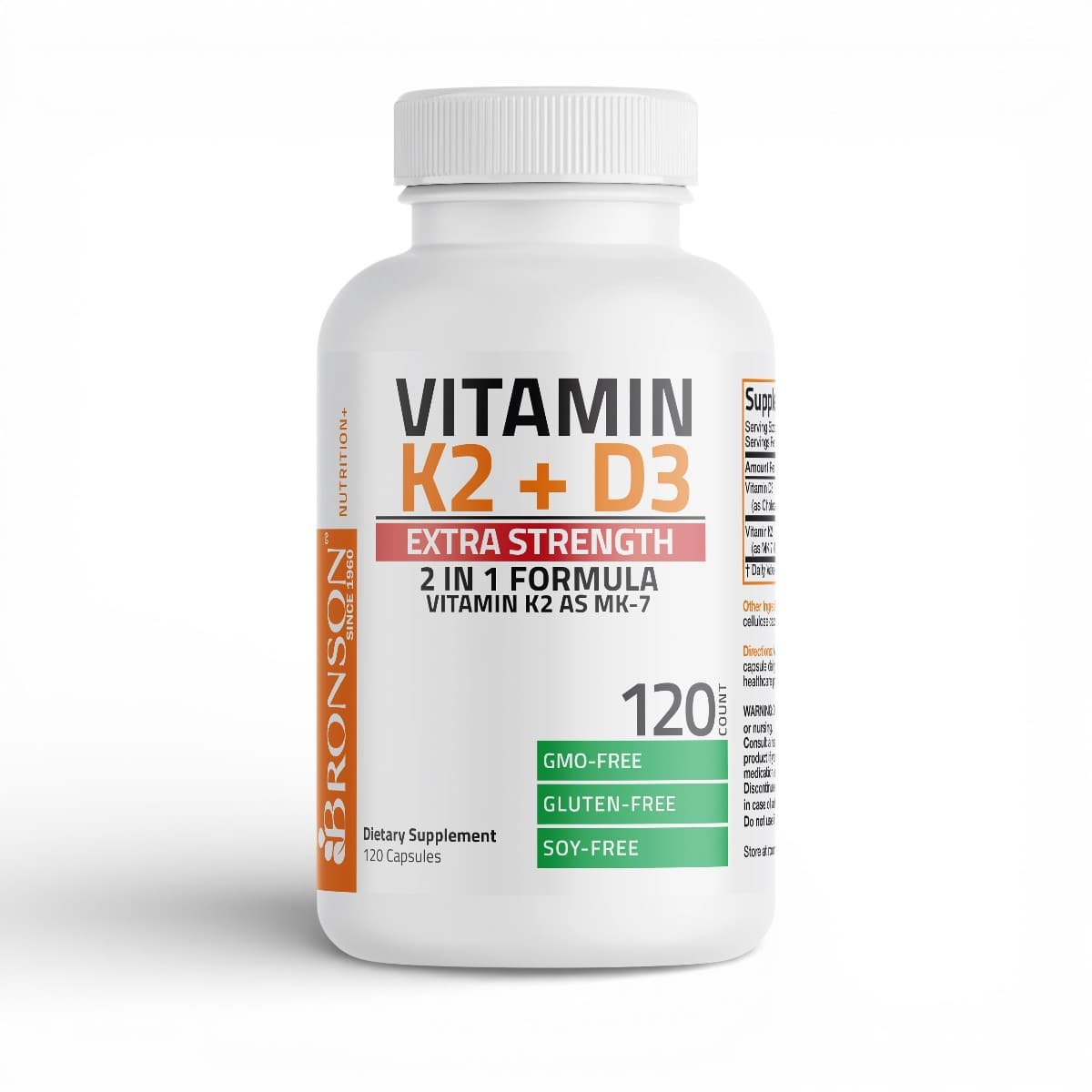 Bronson, Vitamin D3+K2 Extra Strength, 10,000 IU, 120 Capsules