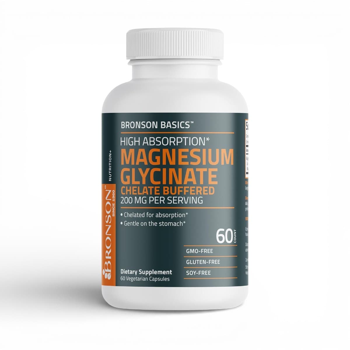 Bronson, Magnesium Glycinate, 60 Veg Tablets