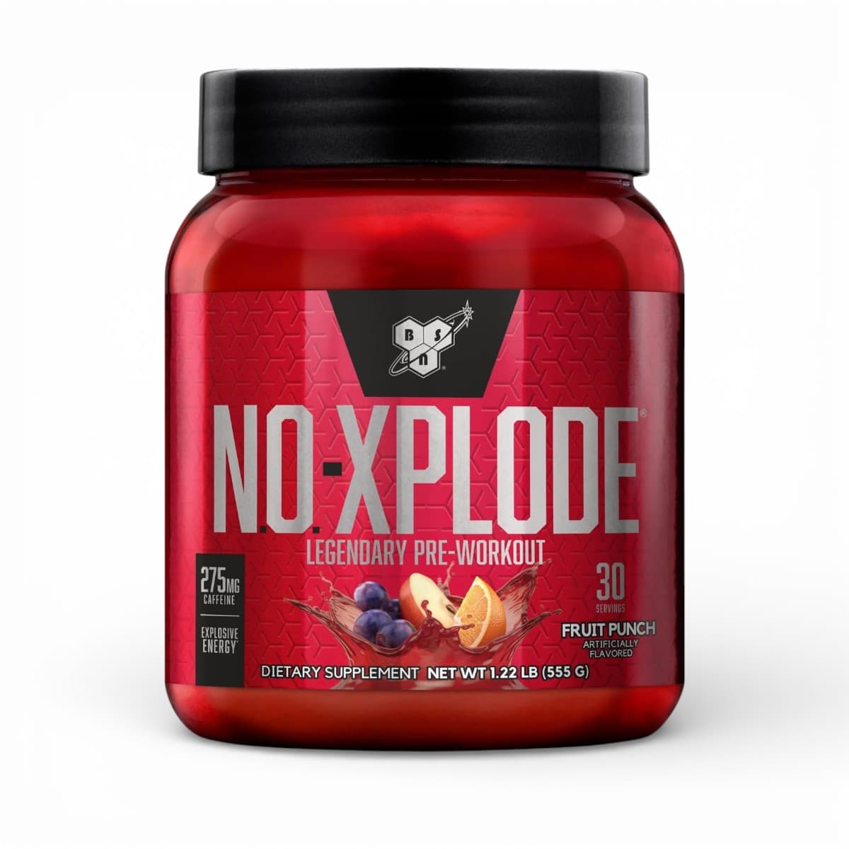 BSN, N.O.-Xplode®, Legendary Pre-Workout, Fruit Punch, 1.22 lbs (555 g)