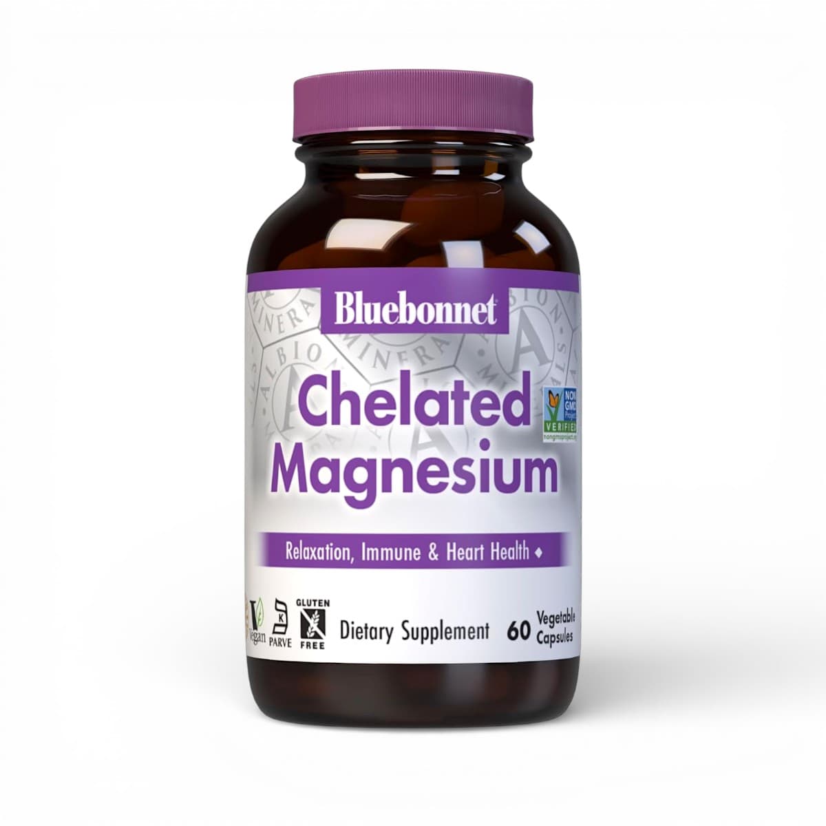 Bluebonnet Nutrition, Chelated Magnesium, 60 Vegetable Capsules (100 mg per Capsule)
