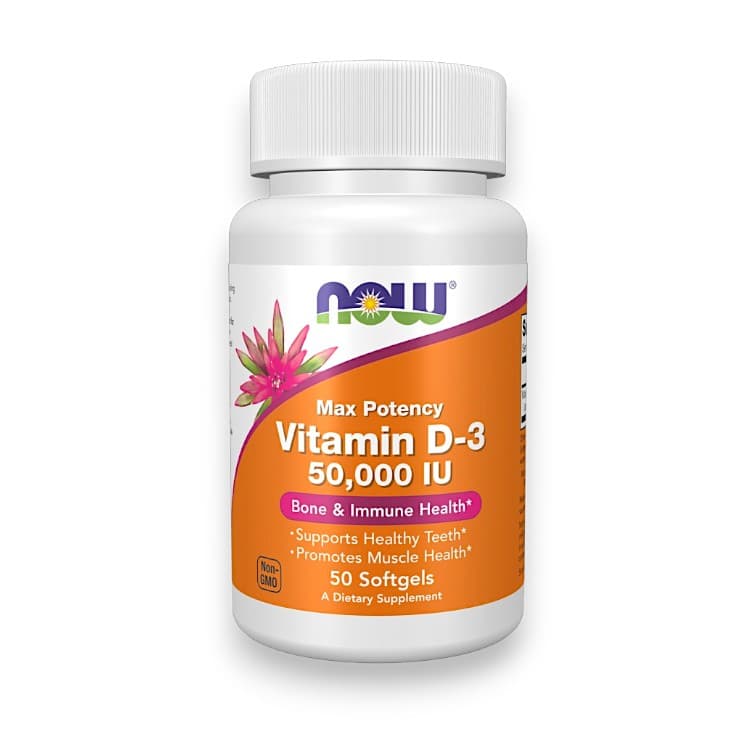 NOW Foods, Vitamin D-3, Max Potency, 50,000 IU, 50 Softgels