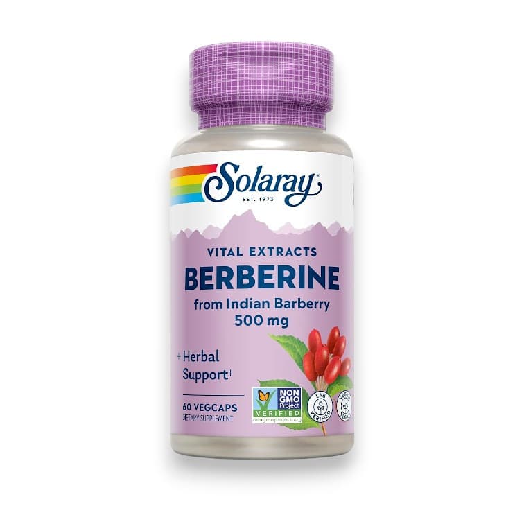 Solaray, Vital Extracts, Berberine, 500 mg, 60 VegCaps