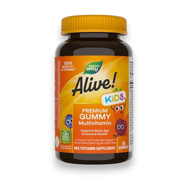 Nature's Way, Alive! Kids, Premium Gummy Multivitamin, Cherry, Grape & Orange, 90 Gummies