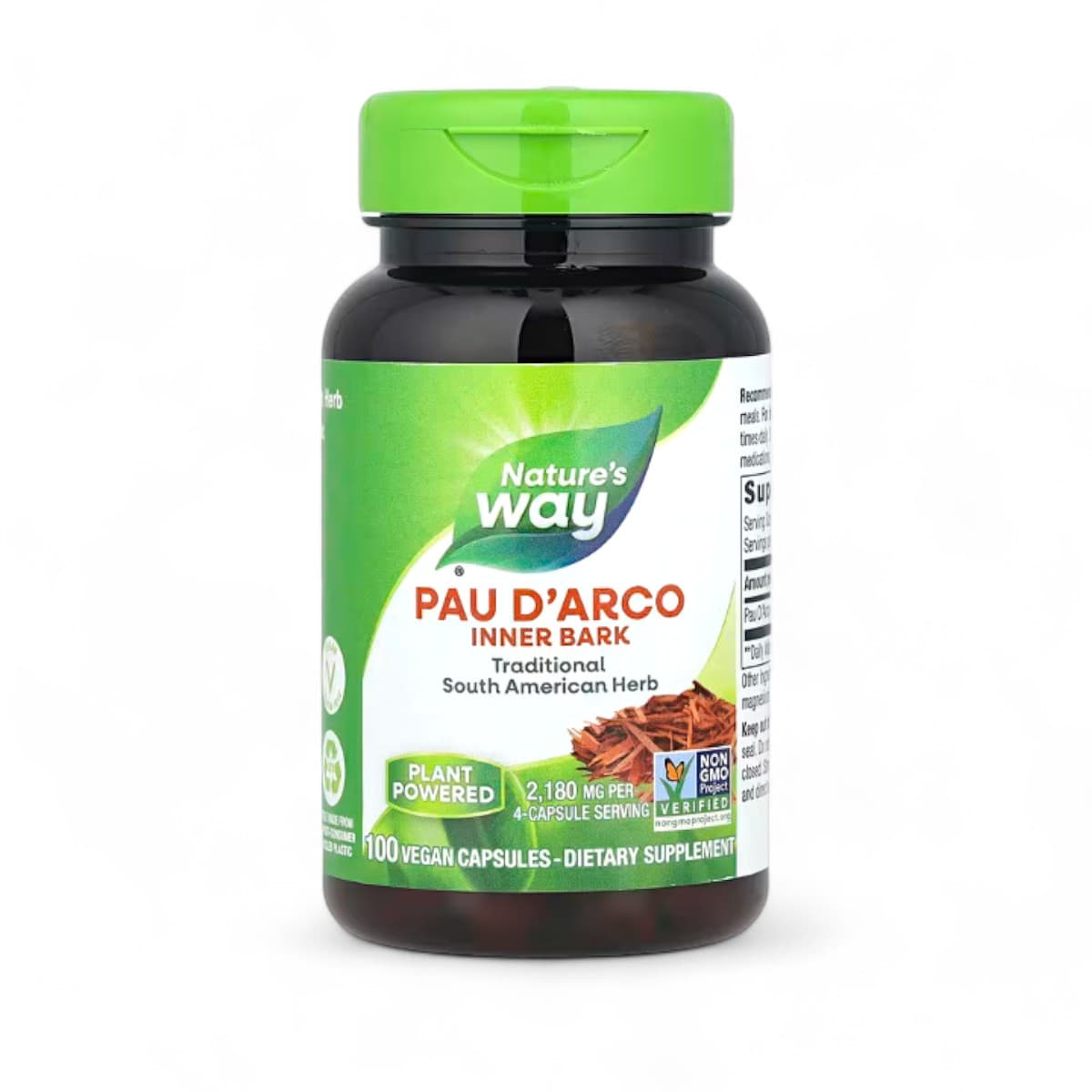 Nature's Way, Pau D'Arco Inner Bark, 100 Vegan Capsules (545 mg per Capsule)