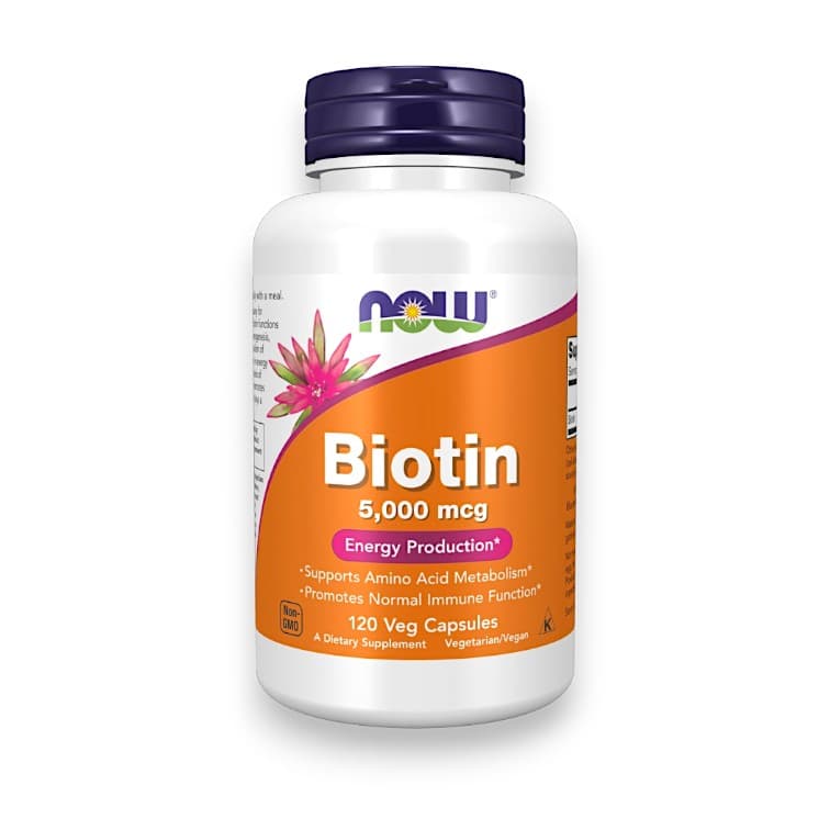 NOW Foods, Biotin, 5,000 mcg, 120 Veg Capsules