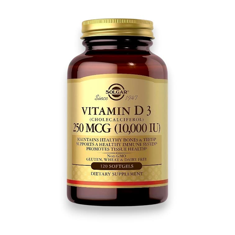 Solgar, Vitamin D3 (Cholecalciferol), 250 mcg (10,000 IU), 120 Softgels