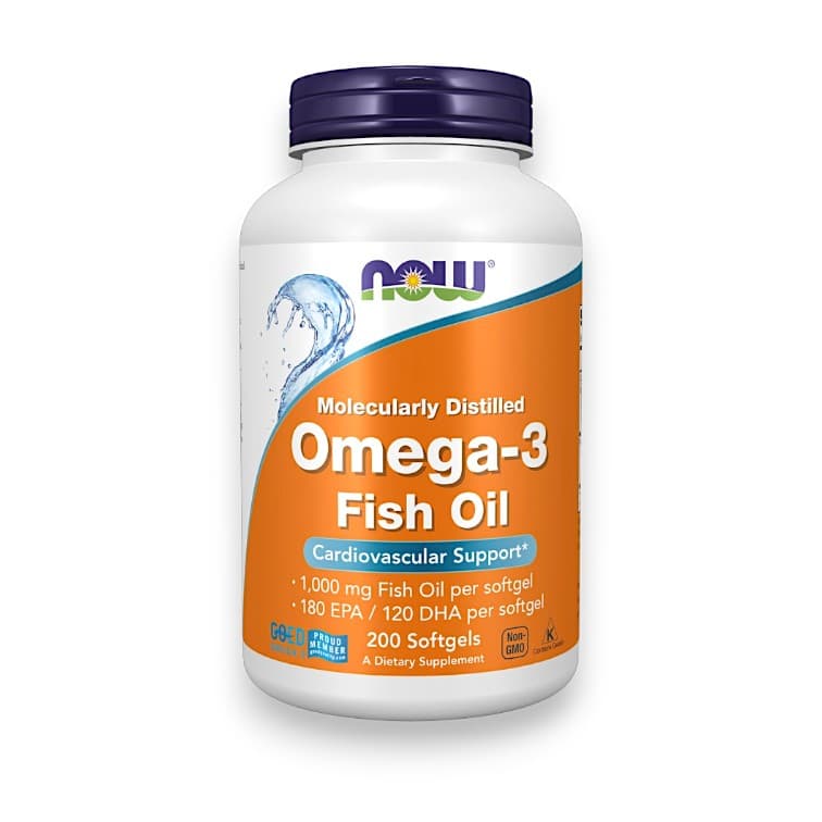 NOW Foods, Omega-3 Fish Oil, 1,000 mg, 180 EPA - 120 DHA, 200 Softgels
