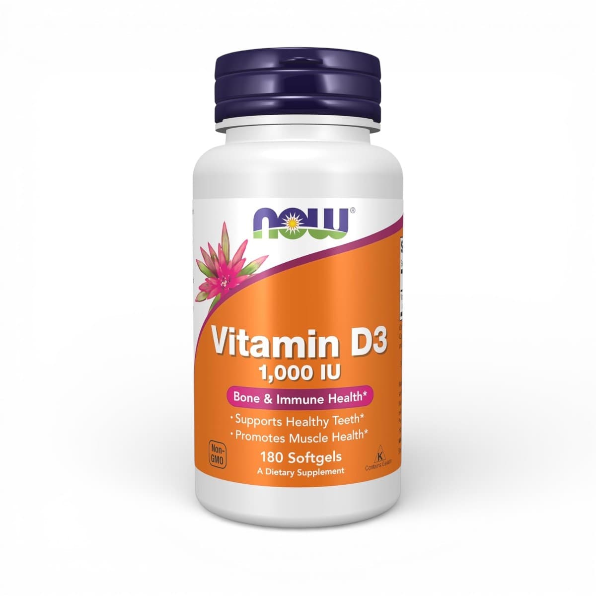 NOW Foods, Vitamin D-3, High Potency, 1,000 IU, 180 Softgels