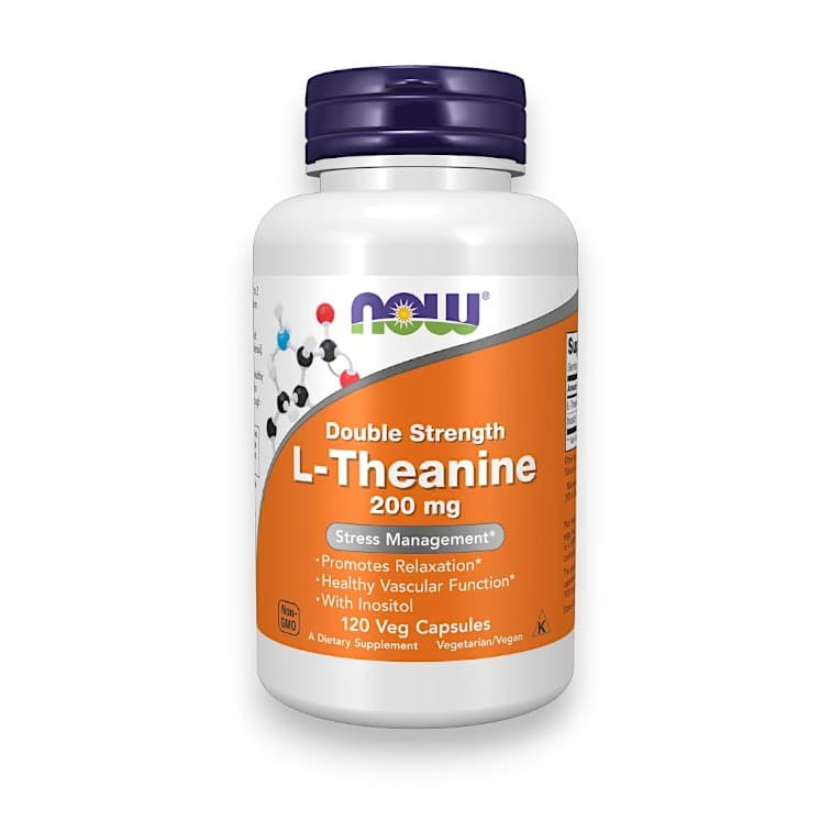 NOW Foods, Double Strength L-Theanine, 200 mg, 120 Veg Capsules