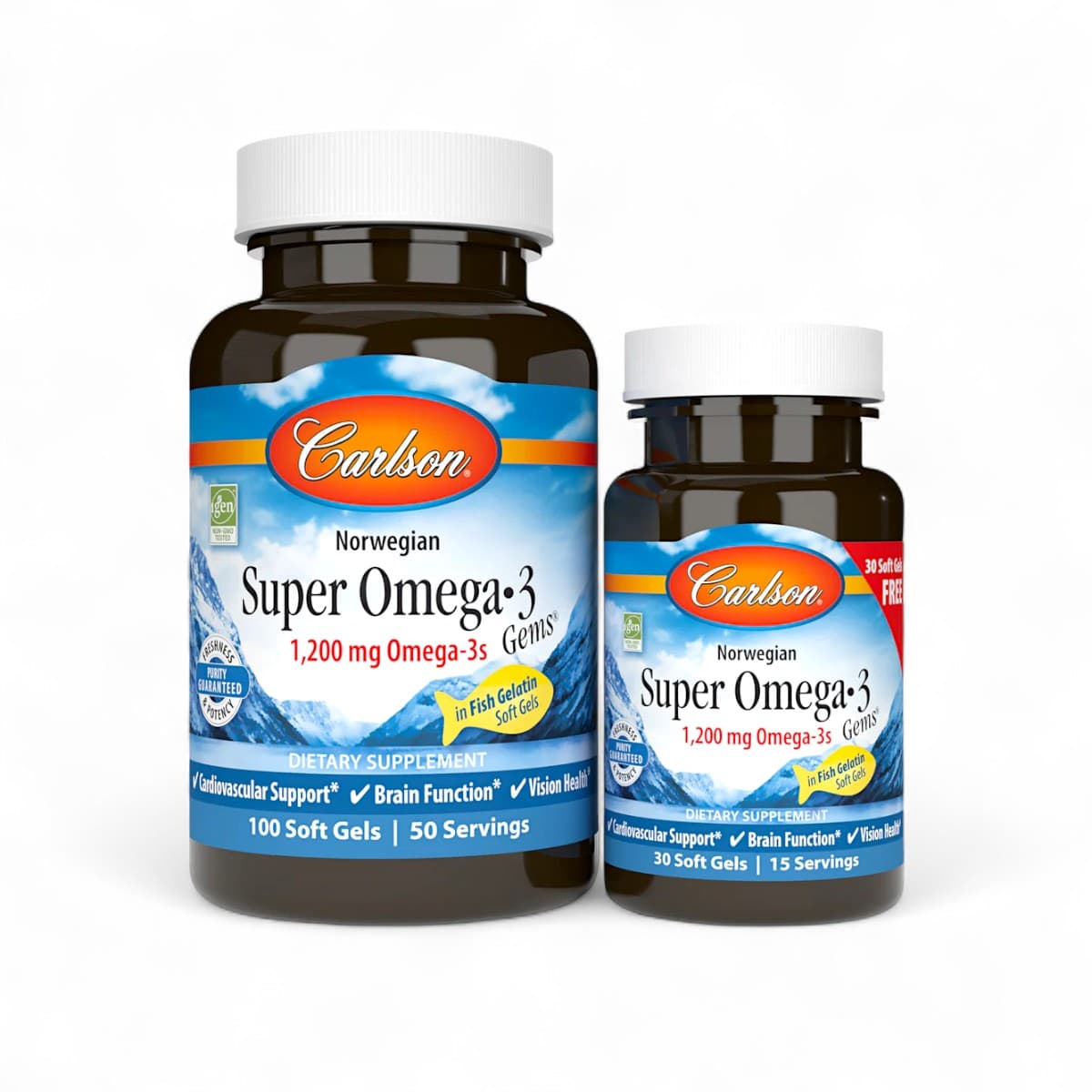 Carlson, Wild Caught Super Omega-3 Gems®, 100 + 30 Soft Gels