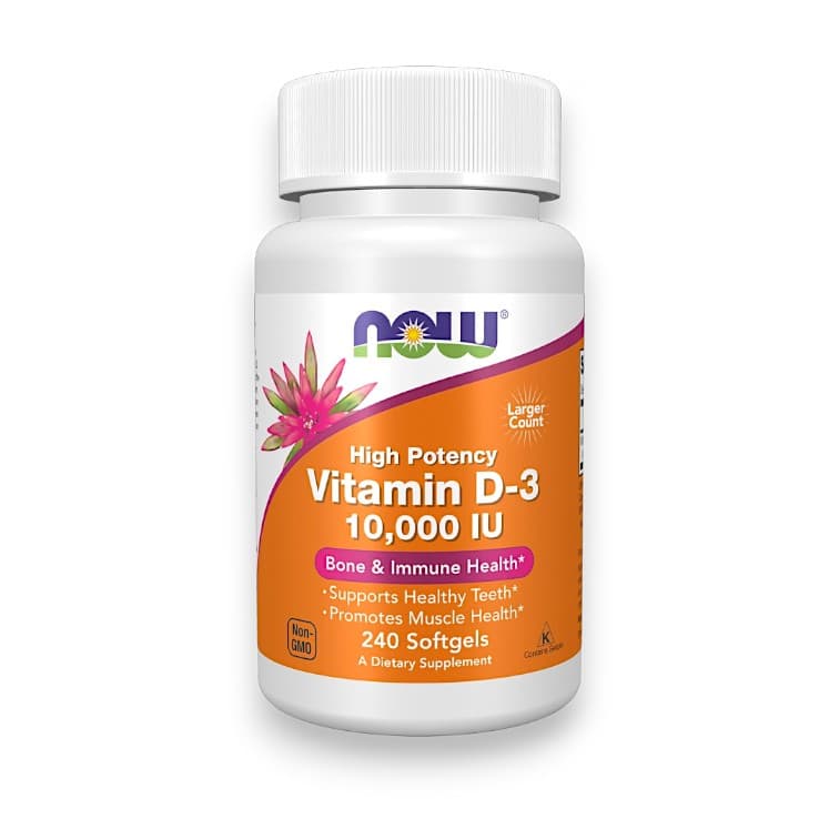 NOW Foods, Vitamin D-3, High Potency, 10,000 IU, 240 Softgels