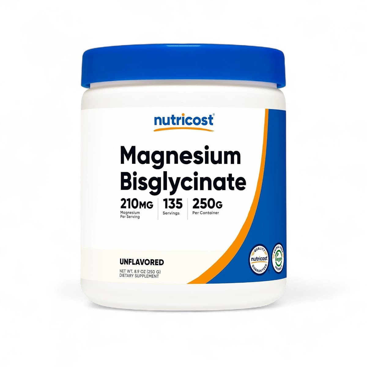 Nutricost, Magnesium Bisglycinate, Unflavored, 8.9 oz (250 g)
