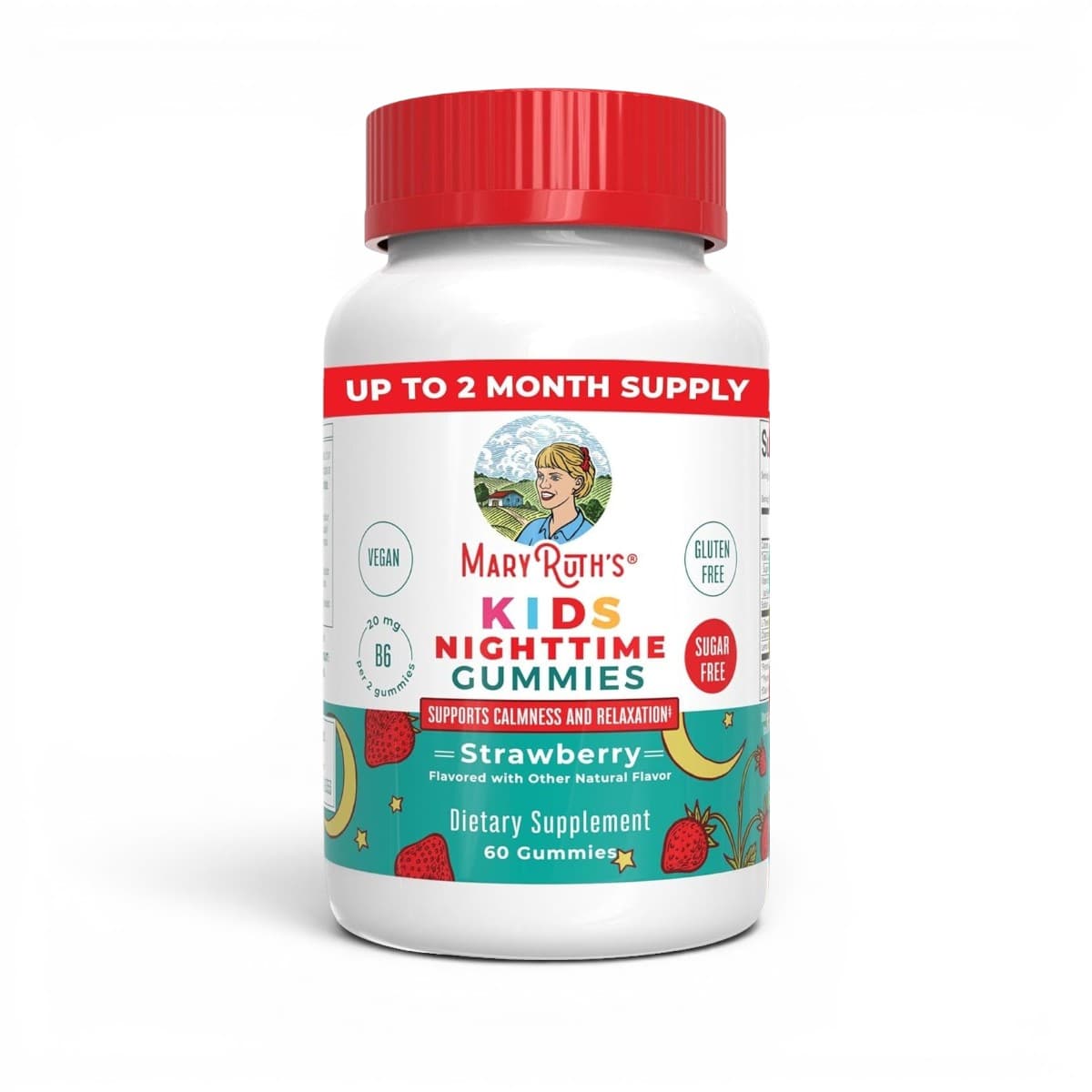 MaryRuth's, Kids Nighttime Gummies, Strawberry, 60 Gummies